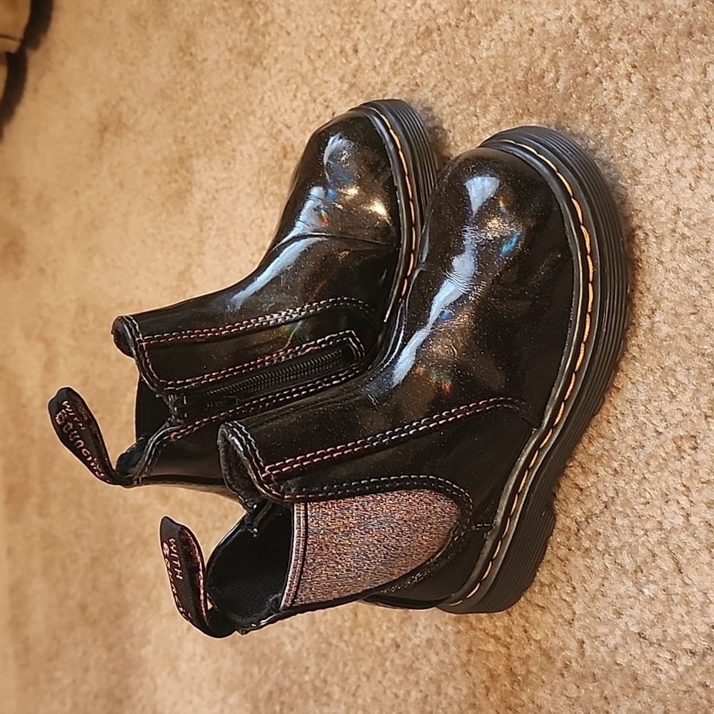 Dr. Martens 2976 Sparkle Ray's Chelsea Boots Girls size 7